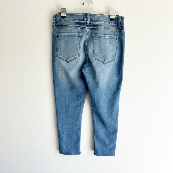 KanCan Cropped High Rise Button Front Slightly Distressed Jeans Size 29 - Picture 2 of 10